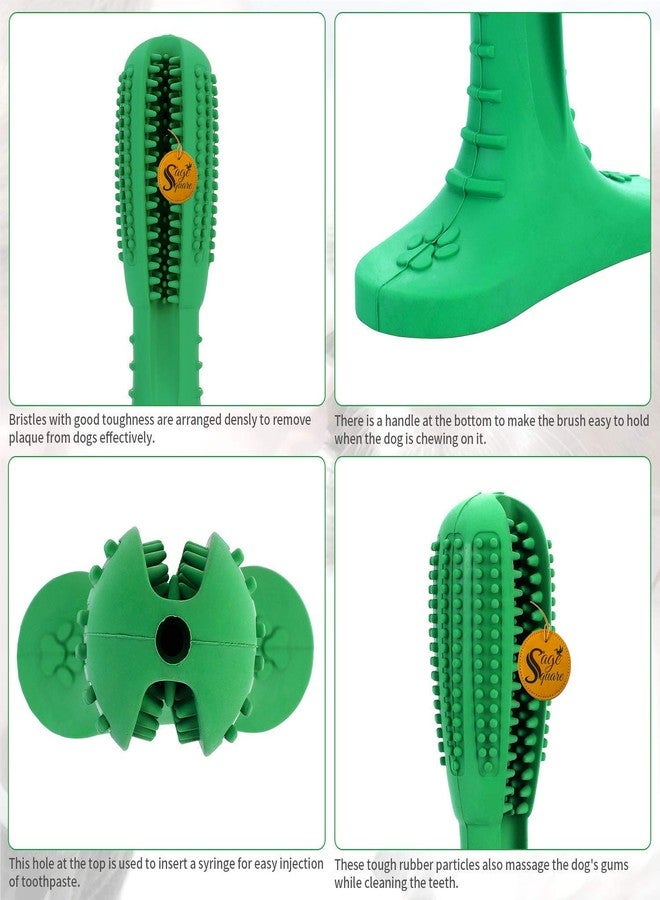سايج سكوير عصا تنظيف أسنان الكلاب من سيج سكوير - عصا تنظيف أسنان الكلاب للعناية بالفم والأسنان، مصنوعة من المطاط الطبيعي غير السام، ألعاب مضغ للحيوانات الأليفة (عشوائية) - Image 3