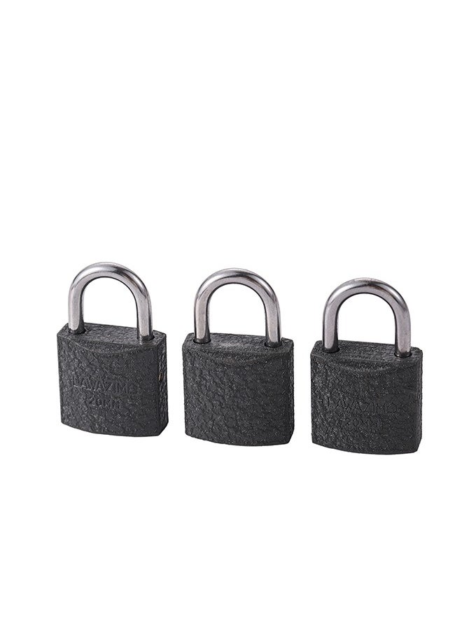 LAWAZIM Cast Iron Padlock -3 Piece - Keyed Anti-pick Tamper-proof Weather-resistant Lock Enhanced Security Protection from Theft -for Gates Doors Sheds Lockers Toolboxes Bikes Luggage and Cabinets  - Image 2