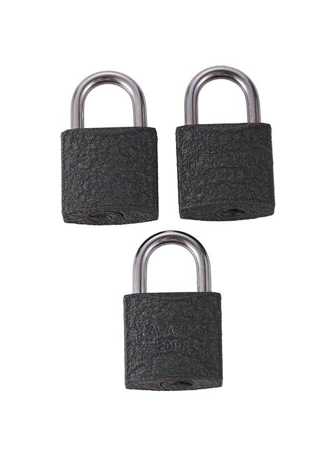 LAWAZIM Cast Iron Padlock -3 Piece - Keyed Anti-pick Tamper-proof Weather-resistant Lock Enhanced Security Protection from Theft -for Gates Doors Sheds Lockers Toolboxes Bikes Luggage and Cabinets  - Image 4