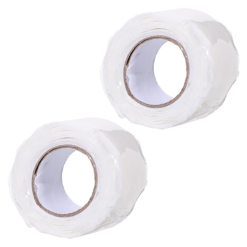 شريط سيليكون مطاطي ذاتي الالتحام أبيض لإصلاحات السباكة وإغلاق التسربات الخارجية - Image 1