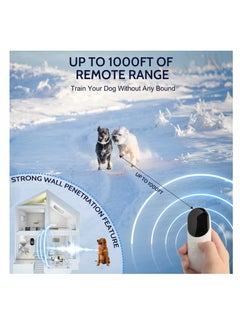 Excefore Dog Training Collar with Remote, IP68 Waterproof Dog Collar Light with 3 Safe Training Modes Rechargeable Bark Collar Electronic Shock Collar for Small Medium Large Dogs Training Collars  - Image 5