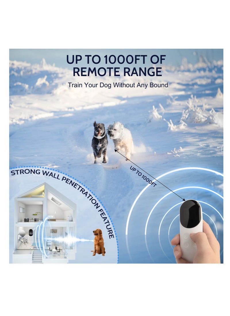 Excefore Dog Training Collar with Remote, IP68 Waterproof Dog Collar Light with 3 Safe Training Modes Rechargeable Bark Collar Electronic Shock Collar for Small Medium Large Dogs Training Collars  - Image 5