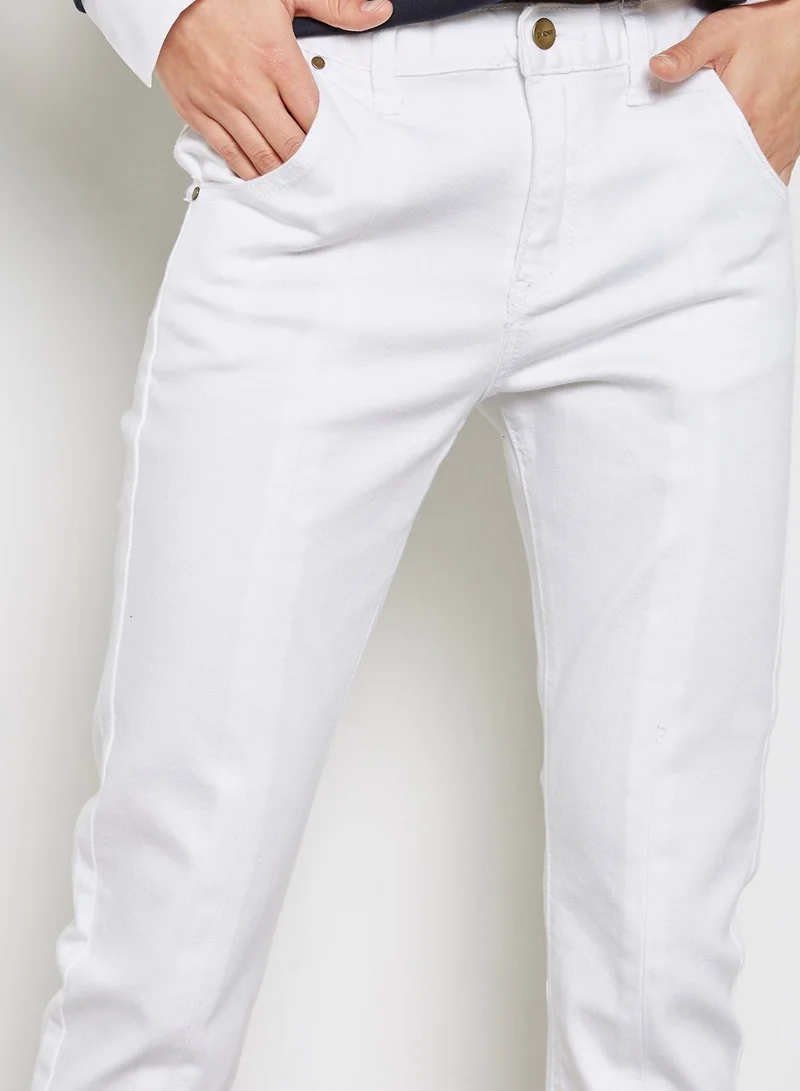 Evidnt Front Slit Straight Jeans