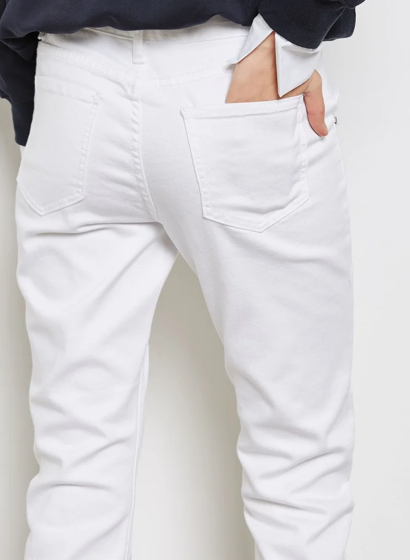Evidnt Front Slit Straight Jeans