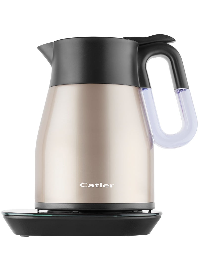 كاتلر Catler Electric Kettle ,KE 8110 Variable Temperature Vacuum, 1.2L – Stainless Steel Double Wall Thermal Kettle, 40–100°C Touch Control, STRIX Base, Cool Touch, Auto Shut-Off - Image 3