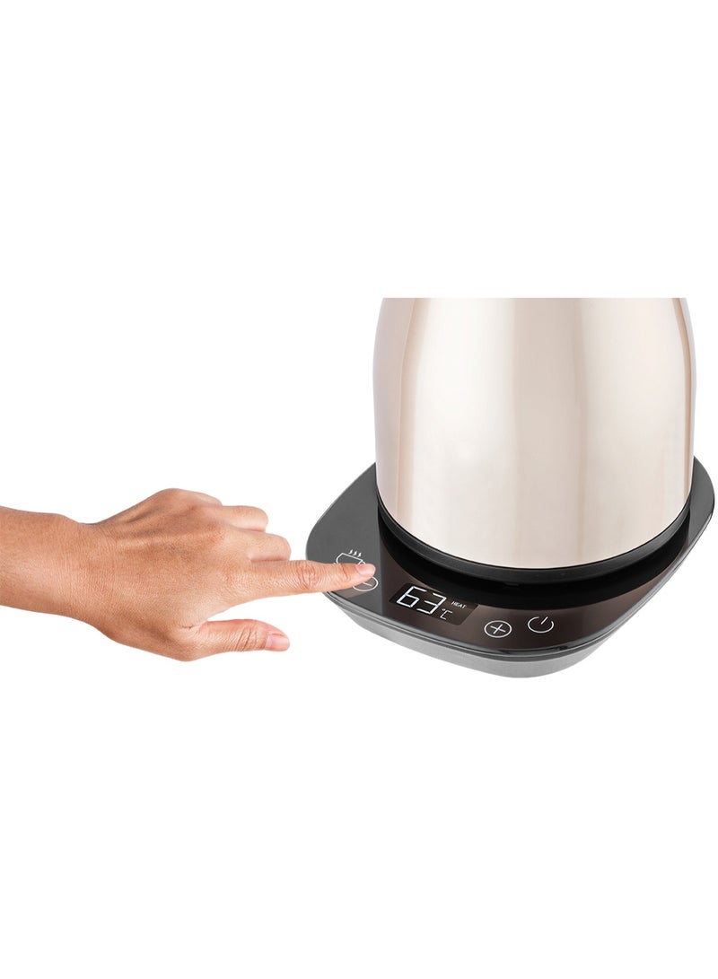 كاتلر Catler Electric Kettle ,KE 8110 Variable Temperature Vacuum, 1.2L – Stainless Steel Double Wall Thermal Kettle, 40–100°C Touch Control, STRIX Base, Cool Touch, Auto Shut-Off - Image 4