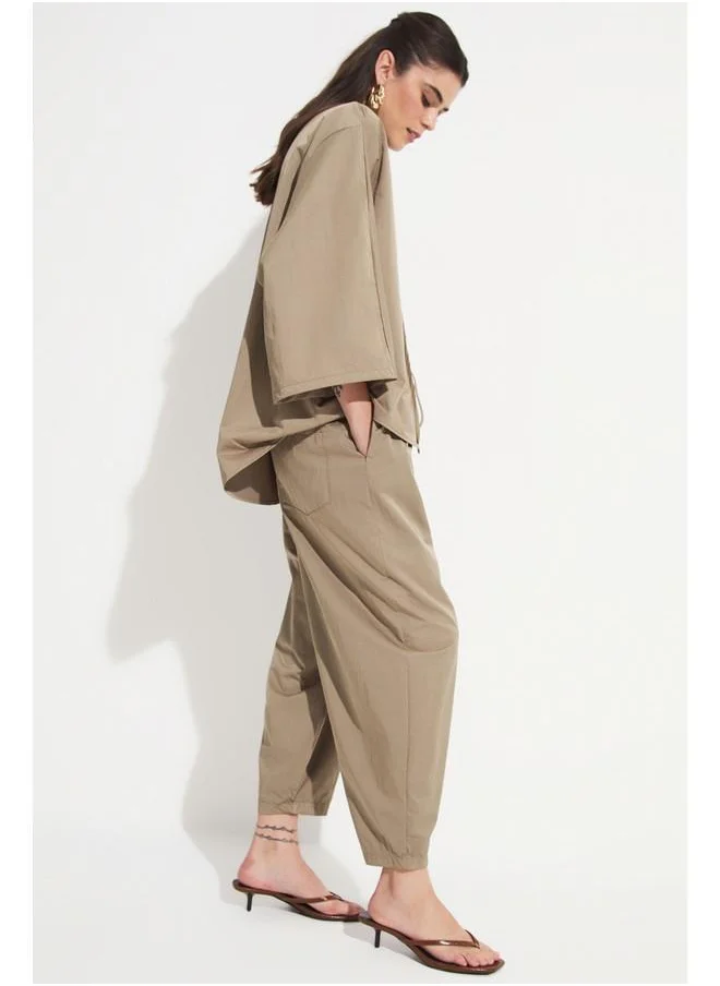 جون June Shirt Trousers Set Khaki