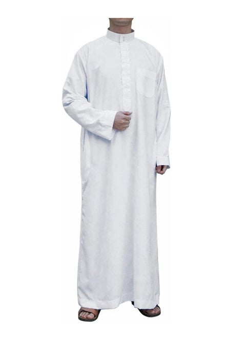 Men's Arab Thobe Dishdasha Long Sleeve Muslim Robe [ Xl ]