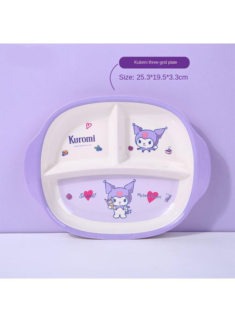 General Kuromi Printed Three Grid Split Food Plate  - Image 1