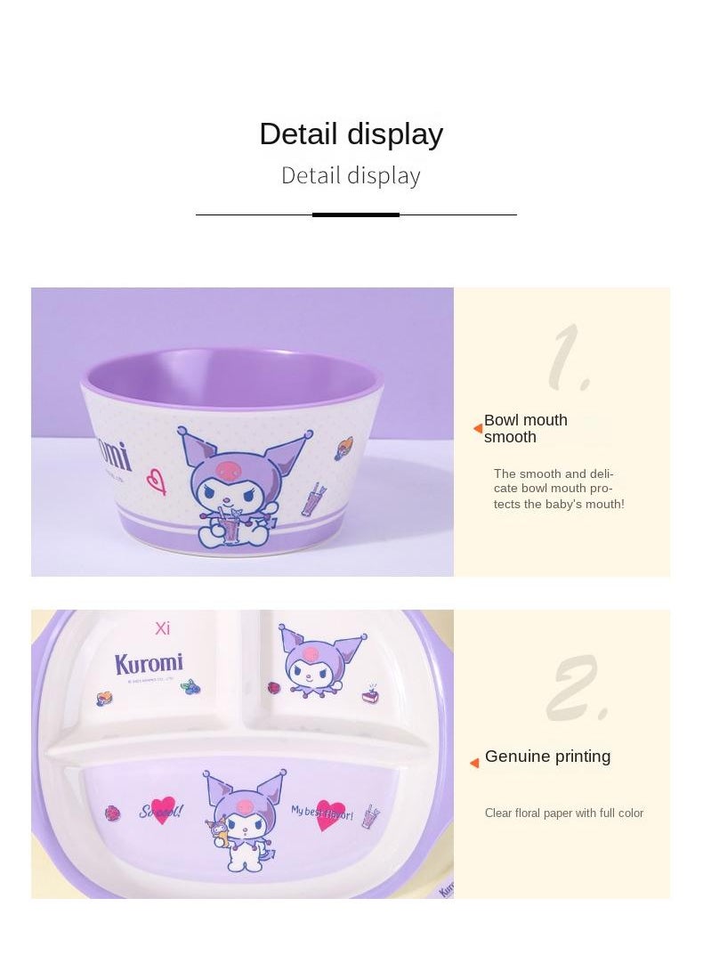 General Kuromi Printed Three Grid Split Food Plate  - Image 4