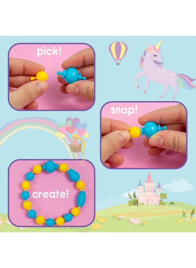 جاست ماي ستايل مجموعة خرز يونيكورن بوب من صنعي الخاص، أكثر من 500 قطعة، سهلة التجميع، اصنعها بنفسك، مجموعة خرز للبنات، مجموعة مجوهرات، نشاط رائع للسفر والتنقل للأطفال من سن 4 و5 و6 و7 و8 سنوات - Image 3