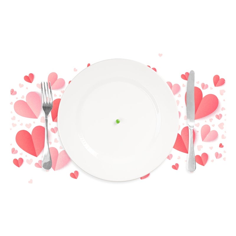 WOOR Valentines Day Pink and Red Hearts Placemats for Dining Table Heat Resistant Kitchen Table Decor Washable Table Mats Set of 4 - Image 2