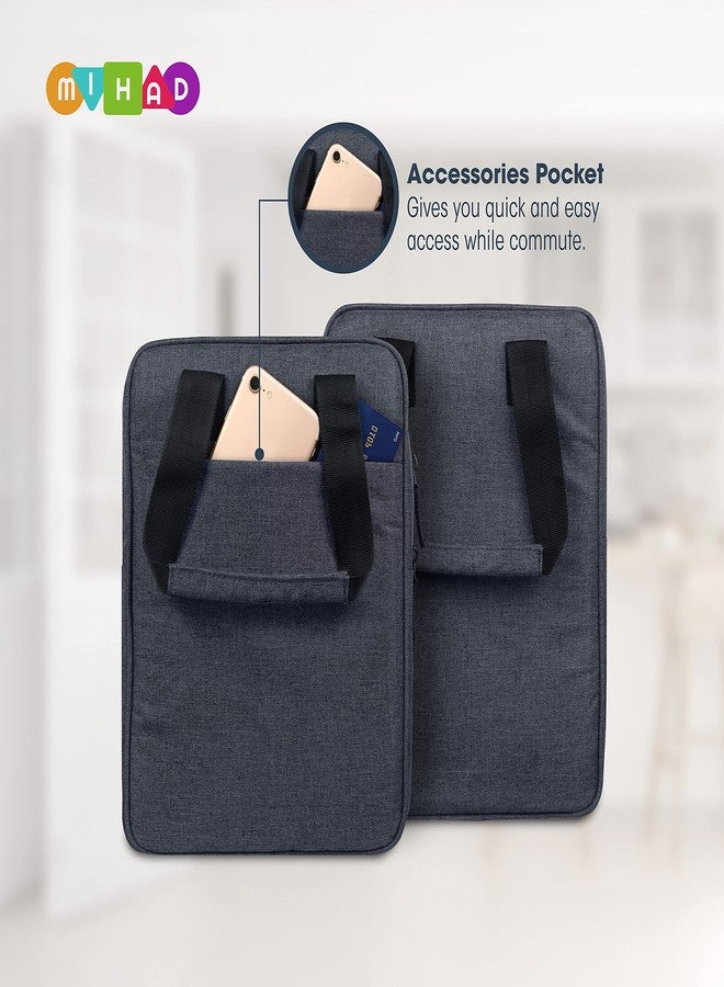 MIHAD Travel Tiffin Bag | Lunch Bag | Storage Bag for Office, College, School & Picnic, Material Polyester Capacity- 8 Liter & Size 11.5" x 8.5" x 5" (Grey) - Image 3