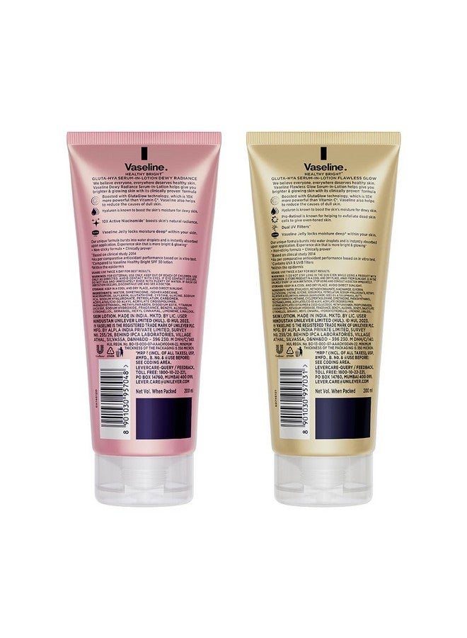 Vaseline Gluta-Hya Flawless Glow, 200Ml + Gluta-Hya Dewy Radiance, 200Ml Lotion - Image 2