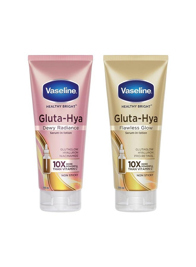 Vaseline Gluta-Hya Flawless Glow, 200Ml + Gluta-Hya Dewy Radiance, 200Ml Lotion - Image 1