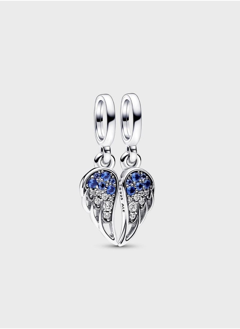 PANDORA Sparkling Splitable Angel Wings Dangle Charm  - Image 1
