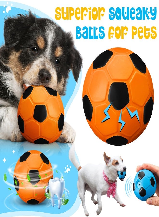 Vinsot 6 Pack 2.6'' Squeak Latex Dog Toy Ball Soft Durable Chew Puppy Soccer Toy Rubber Fetch Interactive Dog Ball for Small Medium Pets Training Supply - Image 4