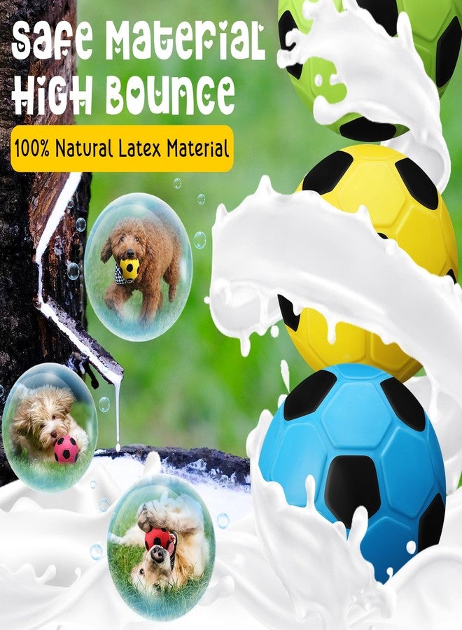 Vinsot 6 Pack 2.6'' Squeak Latex Dog Toy Ball Soft Durable Chew Puppy Soccer Toy Rubber Fetch Interactive Dog Ball for Small Medium Pets Training Supply - Image 3