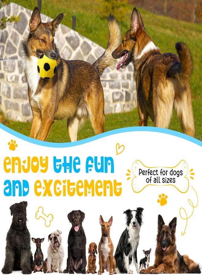 Vinsot 6 Pack 2.6'' Squeak Latex Dog Toy Ball Soft Durable Chew Puppy Soccer Toy Rubber Fetch Interactive Dog Ball for Small Medium Pets Training Supply - Image 5
