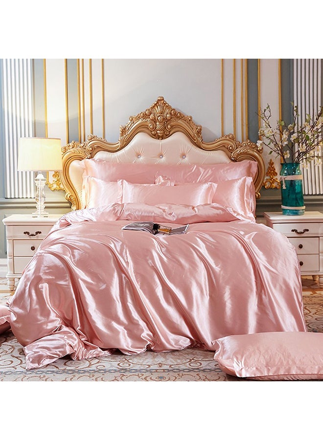 Sharpdo 4Piece Duvet Cover Set Polyester Pink 200x230cm - Image 1
