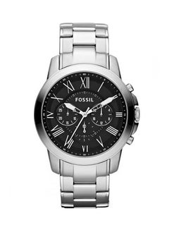 FOSSIL Men's Grant Water Resistant Chronograph Watch FS4736 - 44 mm - Silver  - Image 1