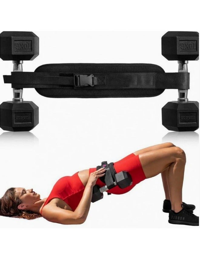 GMORO Exercise Hip Thrust Belt, Glute Trainer for Home Workouts with Extra Padding, Fully Adjustable Hip Thrust Belt for Dumbbells, Booty Builde, Glute Workout Equipment  - Image 1