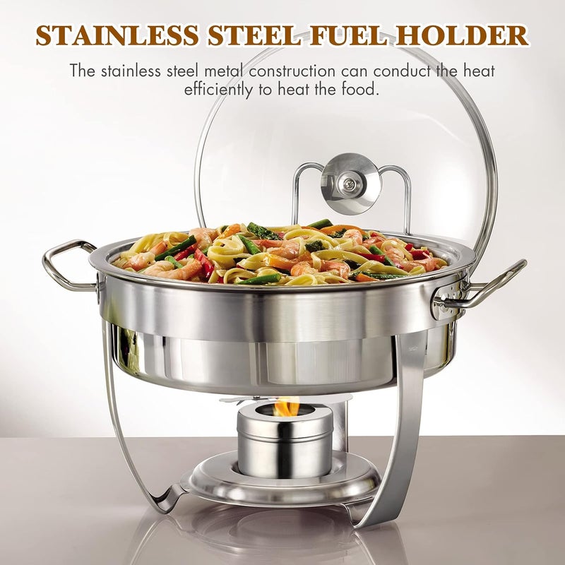 4pcs Buffet Warmer Fuel Holder with Cover Chafer Stainless Steel Canned Heat Fuel Box Burner Chafer Canned for Buffet Barbecue Party - Image 2