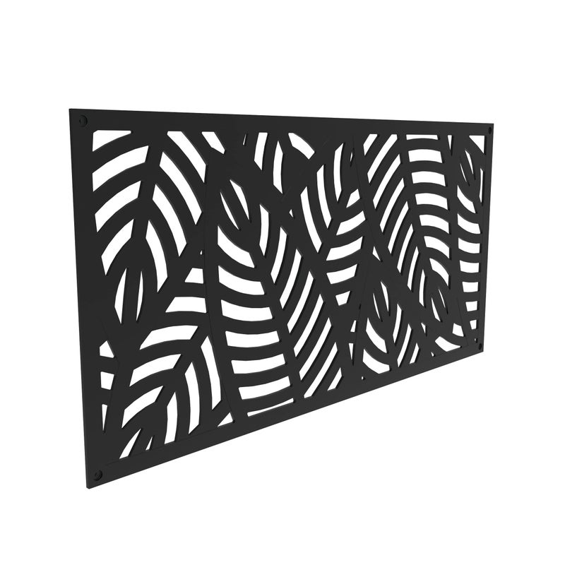 Barrette Outdoor Living 2'x4' شاشة ديكورية سانبيل، سوداء - Image 2