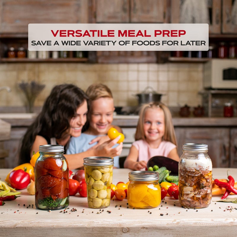 FORJARS - Canning Lids Regular Mouth, 100-Pack â€“ Create Airtight Seals on Mason Jars to Preserve Food for Meal Prep & Food Storage â€“ 2.7 In. Steel Lids with Silicone Seals â€“ Canning Supplies - Image 4