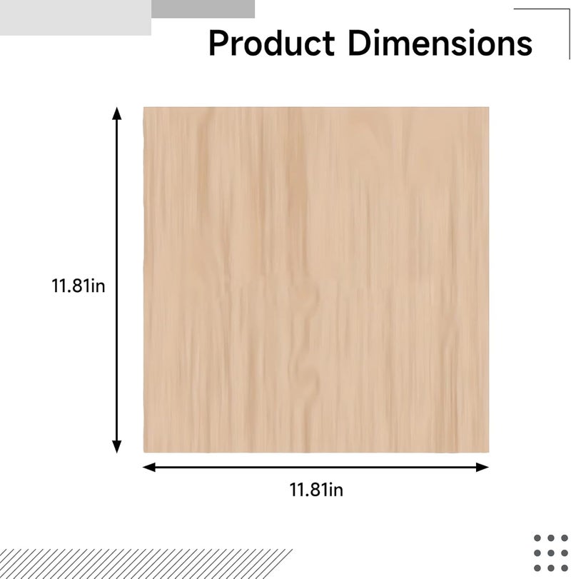 Generic 12 Pcs Unfinished Wood Sheets, 12X12 in, 2 Mm Basswood Plywood, for, Ray Cutting, Architectural Model, Drawing Board - Image 4