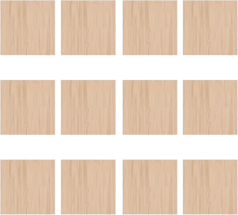 Generic 12 Pcs Unfinished Wood Sheets, 12X12 in, 2 Mm Basswood Plywood, for, Ray Cutting, Architectural Model, Drawing Board - Image 1
