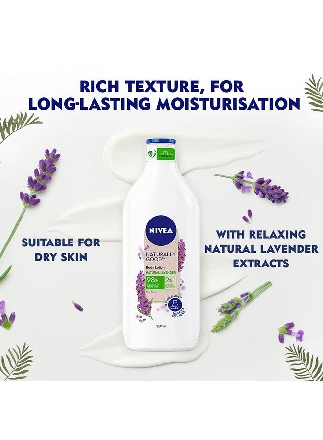 Nivea Naturally Good, Natural Lavender Body Lotion, For Dry Skin, No Parabens, 98% Natural Origin Ingredients, 350 ml - Image 3