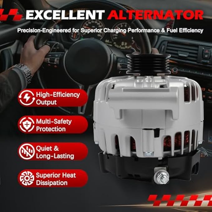 Autodevil 11459 Alternator Fits for Regal 2012 L4 2.4L, for Regal 2015-2017 L4 2.4L, for Equinox 2010-2017 L4 2.4L, for Terrain 2010-2017 L4 2.4L, Replace OE 13588328, 13512759, 13500315 - Image 4