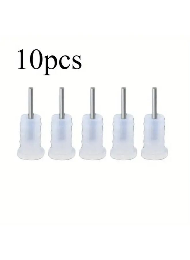 10pcs Transparent Universal Earphone Dust Plug Jack Protector For Mobile Phone - Image 1