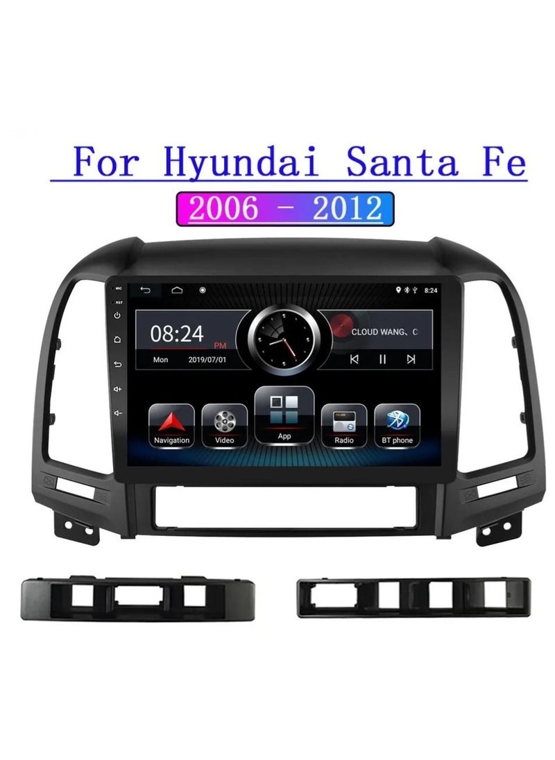 RAYMOS - Android Screen For Hyundai Santa Fe 2006 To 2012 2GB RAM Support Apple Carplay Android Auto AHD Camera Included Bluetooth Calls Music Playback Steering Wheel Support Offline Online Maps Support - Image 1