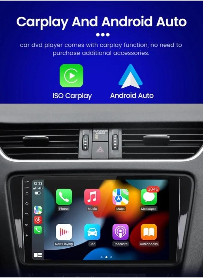 RAYMOS - Android Screen For Hyundai Santa Fe 2006 To 2012 2GB RAM Support Apple Carplay Android Auto AHD Camera Included Bluetooth Calls Music Playback Steering Wheel Support Offline Online Maps Support - Image 1