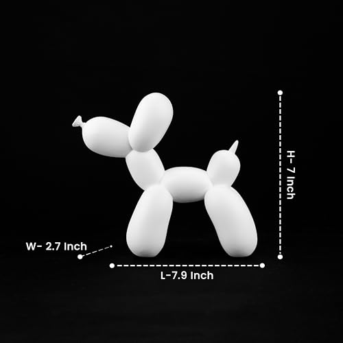 Artarium Balloon Dog Figurine Showpice for Home Decor Living Room/Hall, Decorative Piece for Tv Unit, Shelf, Centre Table, Bedroom, Unique Home Decor Gift House Warming (White) - Image 3