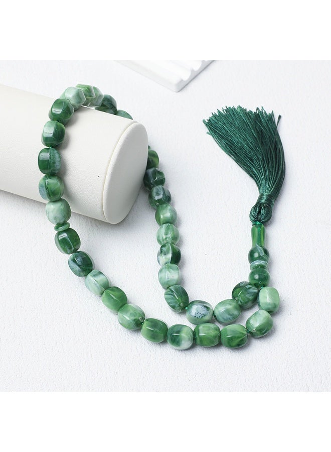 NIBEMINENT 33 Muslim Prayer Beads Green/12mm 