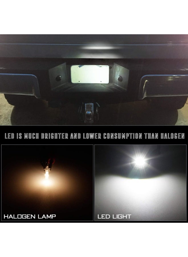 LED لوحة الترخيص أضواء علامة ضوء مصباح الجمعية متوافقة مع فورد F150 F250 F350 سوبر واجب رينجر إكسبلورر برونكو رحلة البعثة ، 6500K الأسود ، حزمة من 2 - Image 3