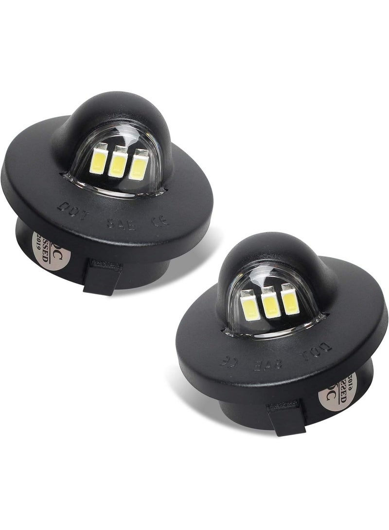 LED لوحة الترخيص أضواء علامة ضوء مصباح الجمعية متوافقة مع فورد F150 F250 F350 سوبر واجب رينجر إكسبلورر برونكو رحلة البعثة ، 6500K الأسود ، حزمة من 2 - Image 1