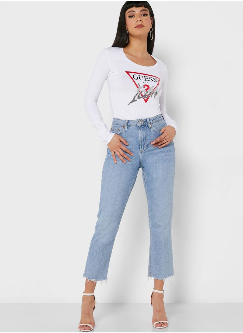 GUESS - Crew Neck Graphic T-Shirt - Image 1