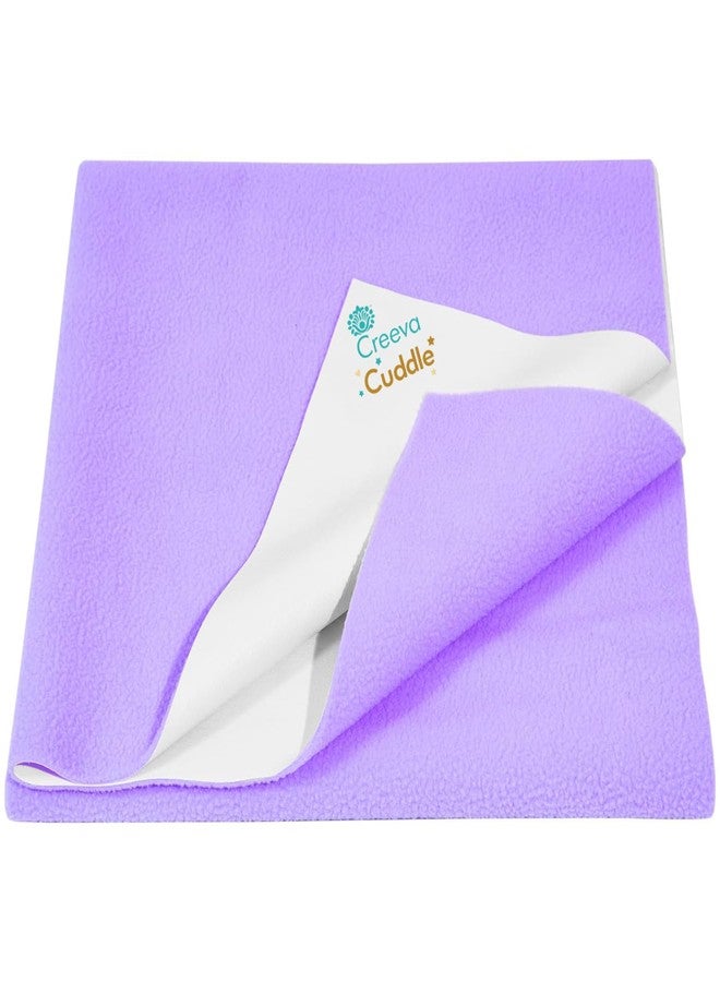 Creeva Cuddle Baby Bed Protector – Waterproof & Breathable Fleece Dry Sheet, Reusable & Washable (140 cm x 100 cm, Lilac) - Image 1