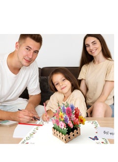 Excefore 3D Pop-Up Greeting Card, Artificial Plants and Flowers Pop Up Card, Suitable for Anniversary, Mother's Day Card, Wedding or Birthday Party Invitation (7.5x5”)  - Image 5