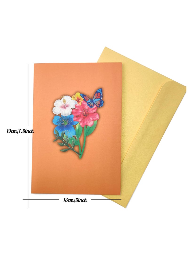 Excefore - 3D Pop-Up Greeting Card, Artificial Plants and Flowers Pop Up Card, Suitable for Anniversary, Mother's Day Card, Wedding or Birthday Party Invitation (7.5x5”) - Image 1