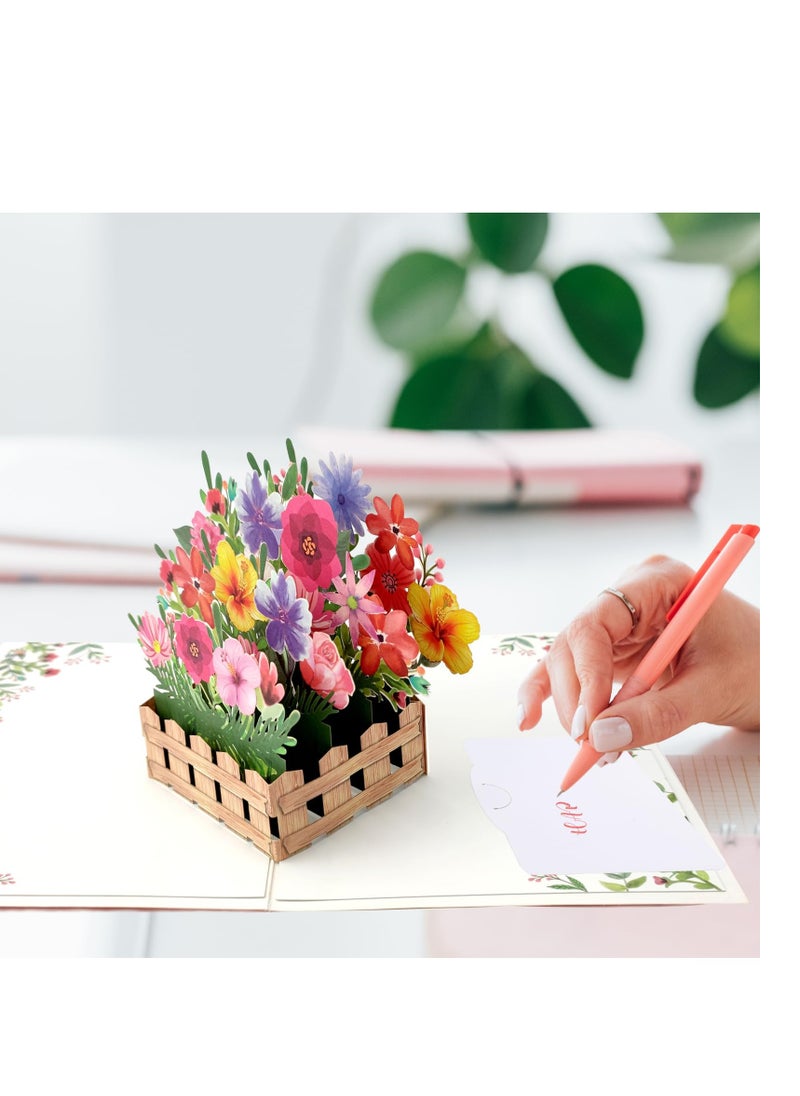 Excefore - 3D Pop-Up Greeting Card, Artificial Plants and Flowers Pop Up Card, Suitable for Anniversary, Mother's Day Card, Wedding or Birthday Party Invitation (7.5x5”) - Image 1
