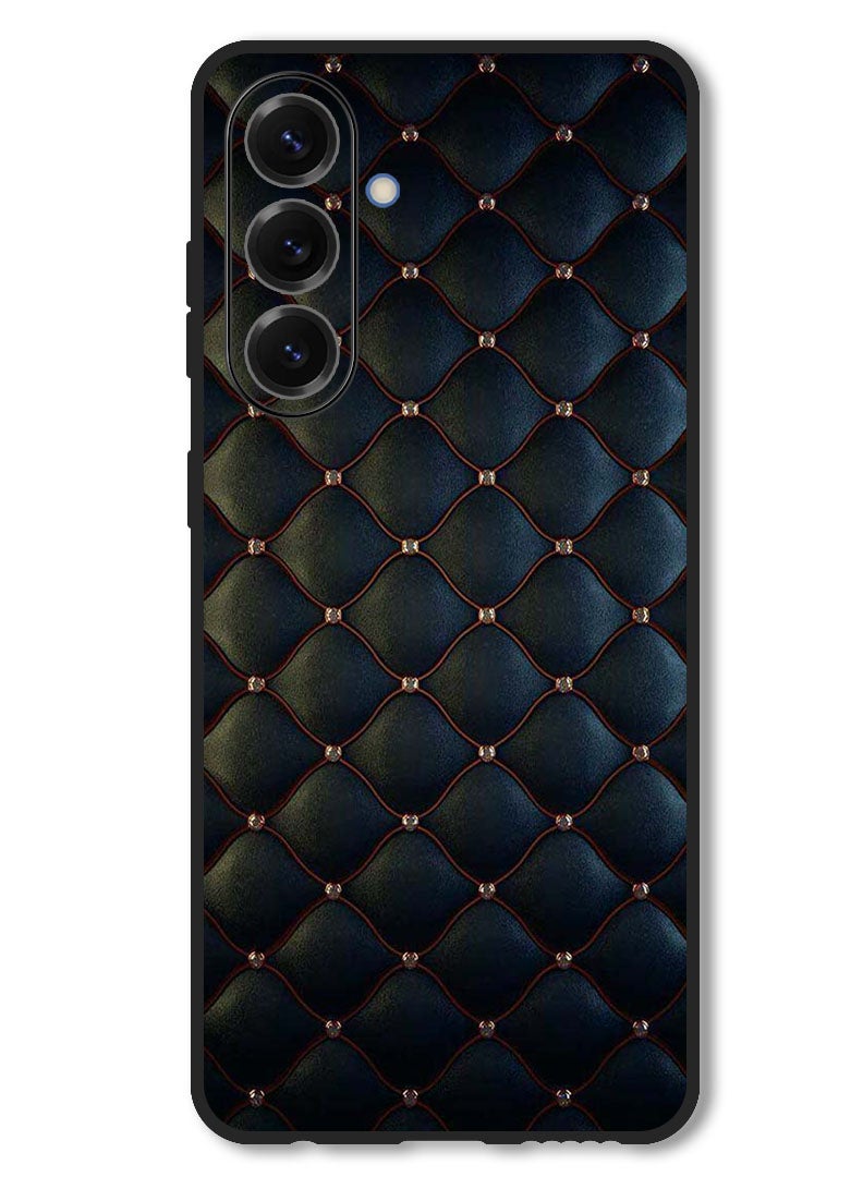 Theodor Case Compatible with Samsung Galaxy S25 FE 6.7 Inch Protection Shockproof Bumper Cover Stappers On Black Cloth Pattern - Image 1