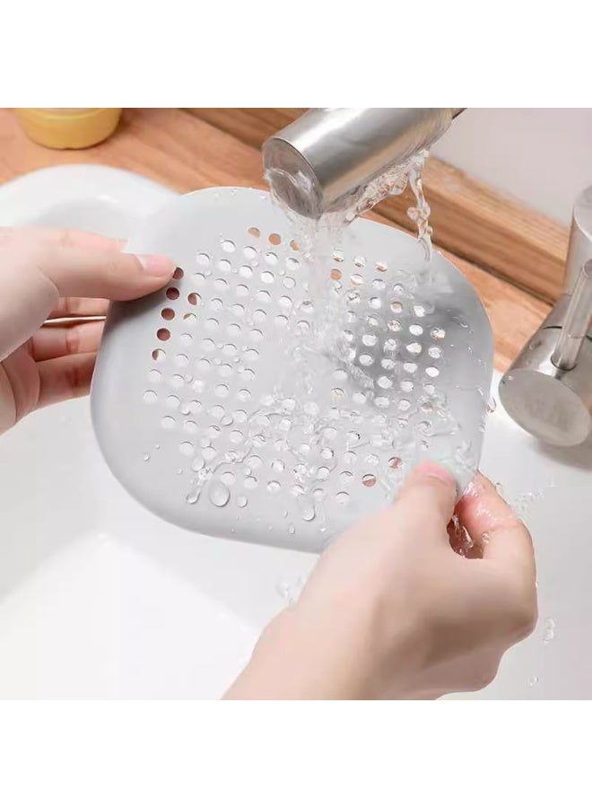 2 Pcs Silicone Shower Drain Hair Catcher Water Trap Sink Bathtub Strainer Plug Filter - Image 5