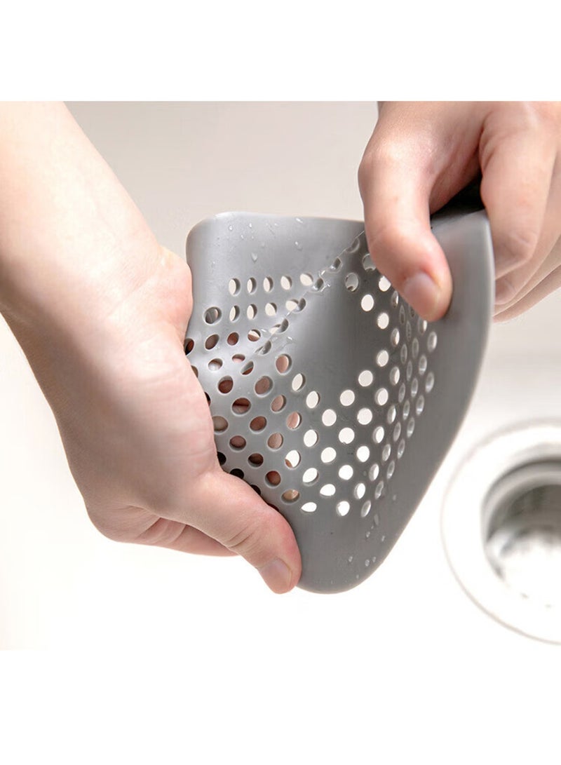 2 Pcs Silicone Shower Drain Hair Catcher Water Trap Sink Bathtub Strainer Plug Filter - Image 2