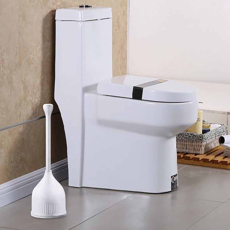 YANXUS Toilet Plunger, Hideaway Toilet Plungers with Caddy, Plungers for Bathroom with Holder, Heavy Duty Toilet Plunger with Holder - White - Image 5