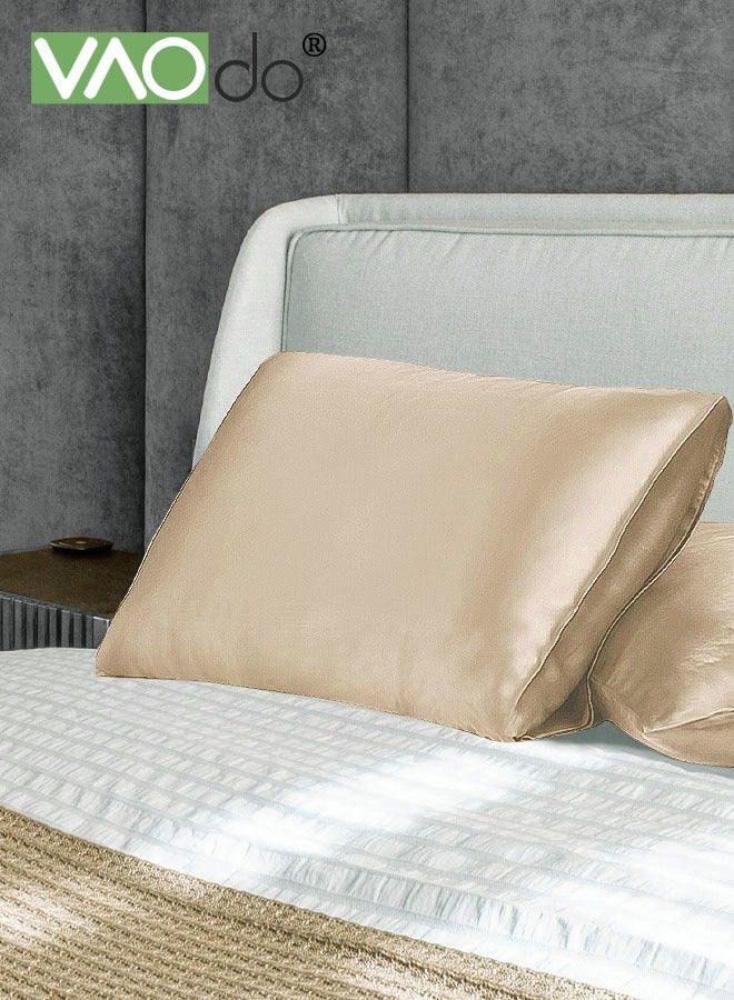 VAOdo 2PCS Satin Pillowcase for Hair and Skin Breathable and Moisture Wicking Silky Pillowcase Set with Invisible zipper Similar to Silk Pillow Cover Gifts for Women Men - Image 5